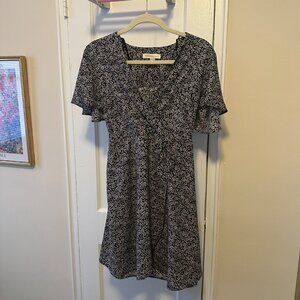 Monteau Black and White Floral Mini Dress